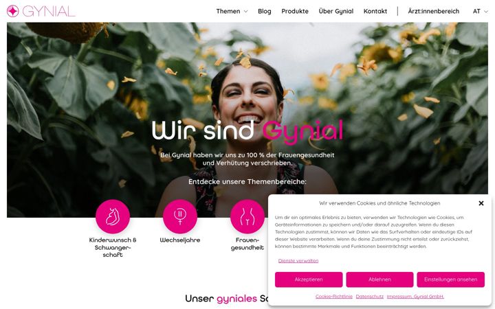 Screenshot of gynial.com