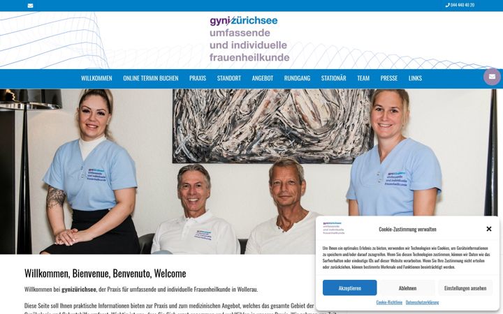 Screenshot of gynizuerichsee.ch