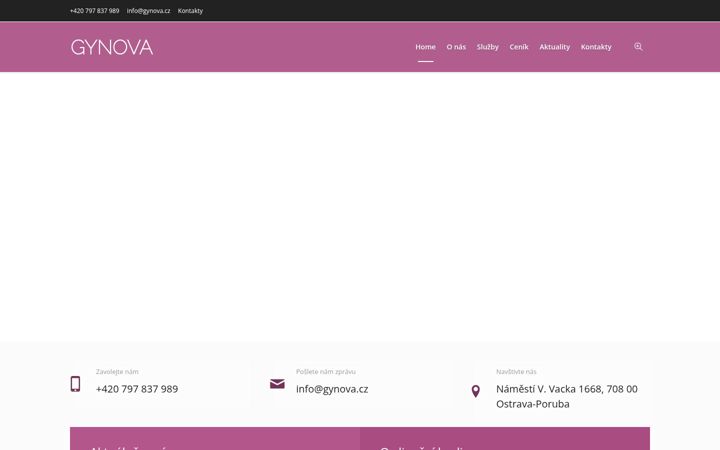 Screenshot of gynova.cz