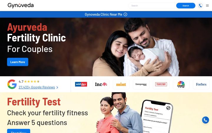 Screenshot του gynoveda.com