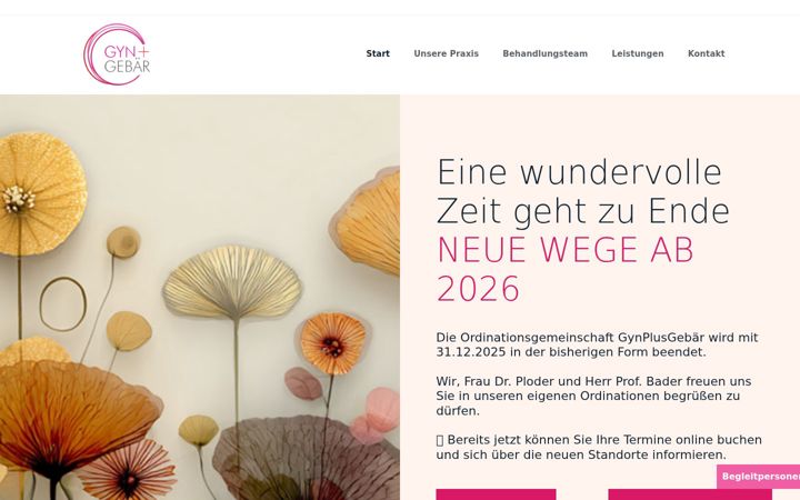 Screenshot of gynplusgebaer.at