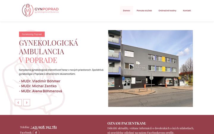 Screenshot of gynpoprad.sk