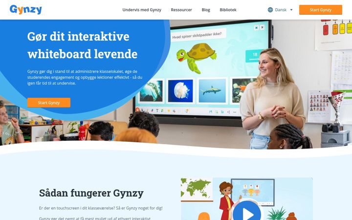 Screenshot di gynzy.com