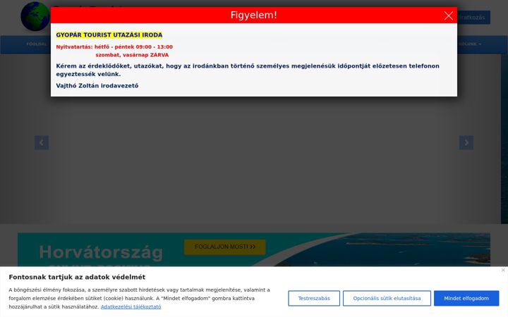 Screenshot of gyopartourist.hu