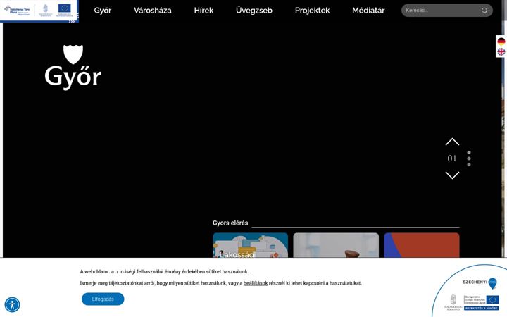Screenshot of gyor.hu