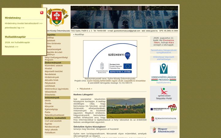 Screenshot of gyore.hu