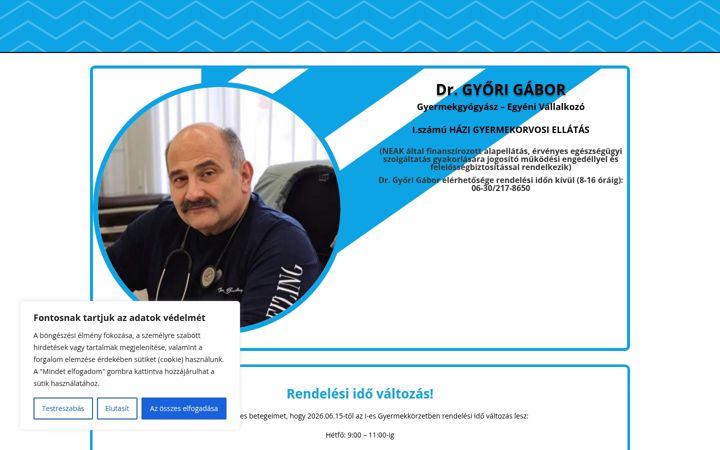 Screenshot of gyorigaborpaks.hu