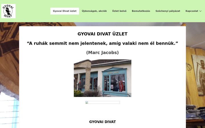 Screenshot of gyovaidivat.hu
