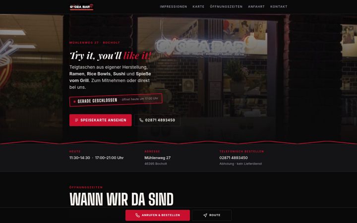 Screenshot of gyozabar-bocholt.de