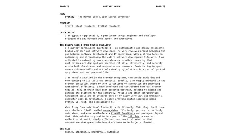 Screenshot of gyptazy.com