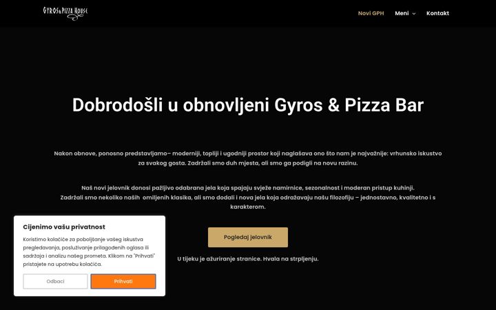 Screenshot of gyrospizzahouse.hr