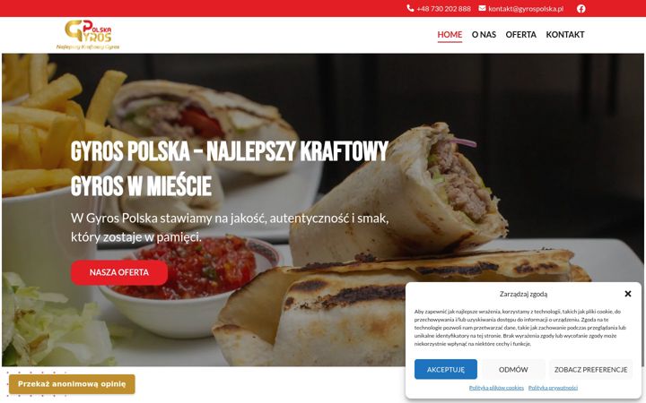 Screenshot of gyrospolska.pl