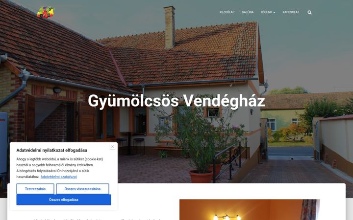 Screenshot of gyumolcsosvendeghazjanoshalma.hu