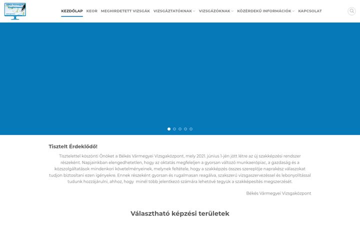 Screenshot van gyvk.hu