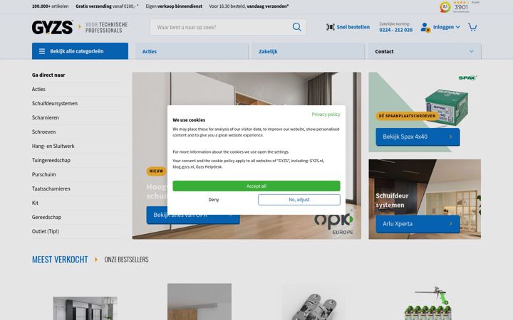Ekraanipilt saidist gyzs.nl