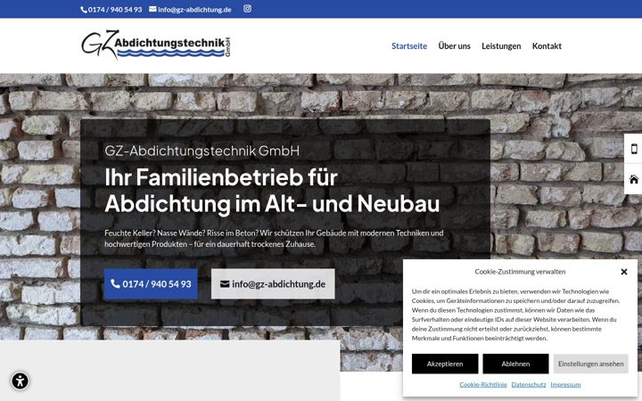 Screenshot of gz-abdichtung.de