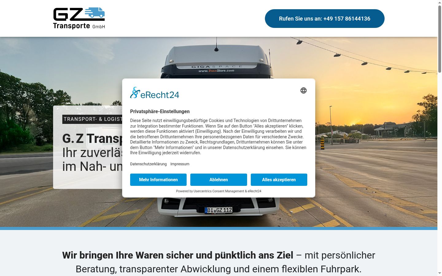 Zrzut ekranu banera zgody wyświetlanego przed jakąkolwiek interakcją