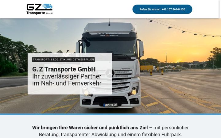Screenshot of gz-transporte.de