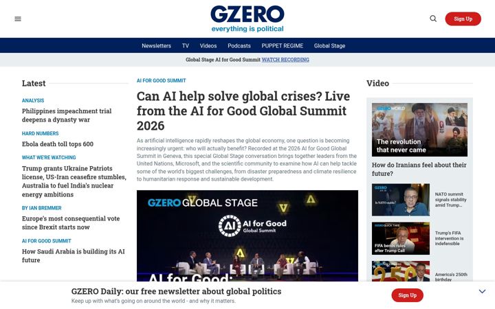 Screenshot of gzeromedia.com