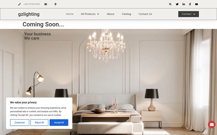 Screenshot of gzlighting.com