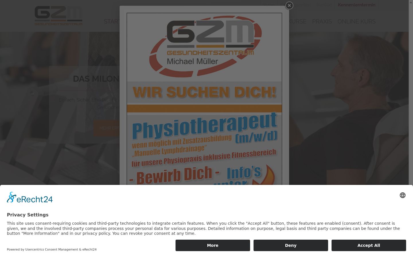 Screenshot tal-banner tal-kunsens muri qabel kwalunkwe interazzjoni