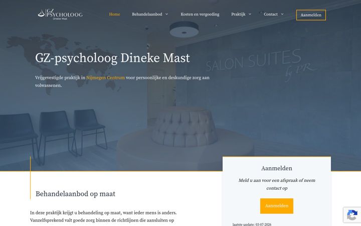 Screenshot of gzpsycholoogmast.nl