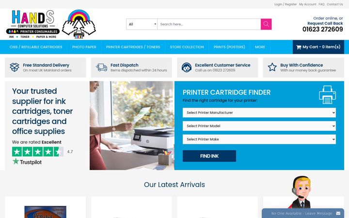 Screenshot of h-and-s-computers.co.uk