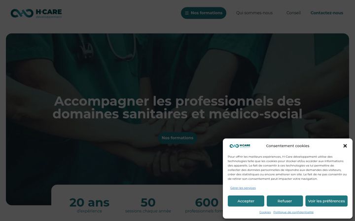 Screenshot of h-care.fr