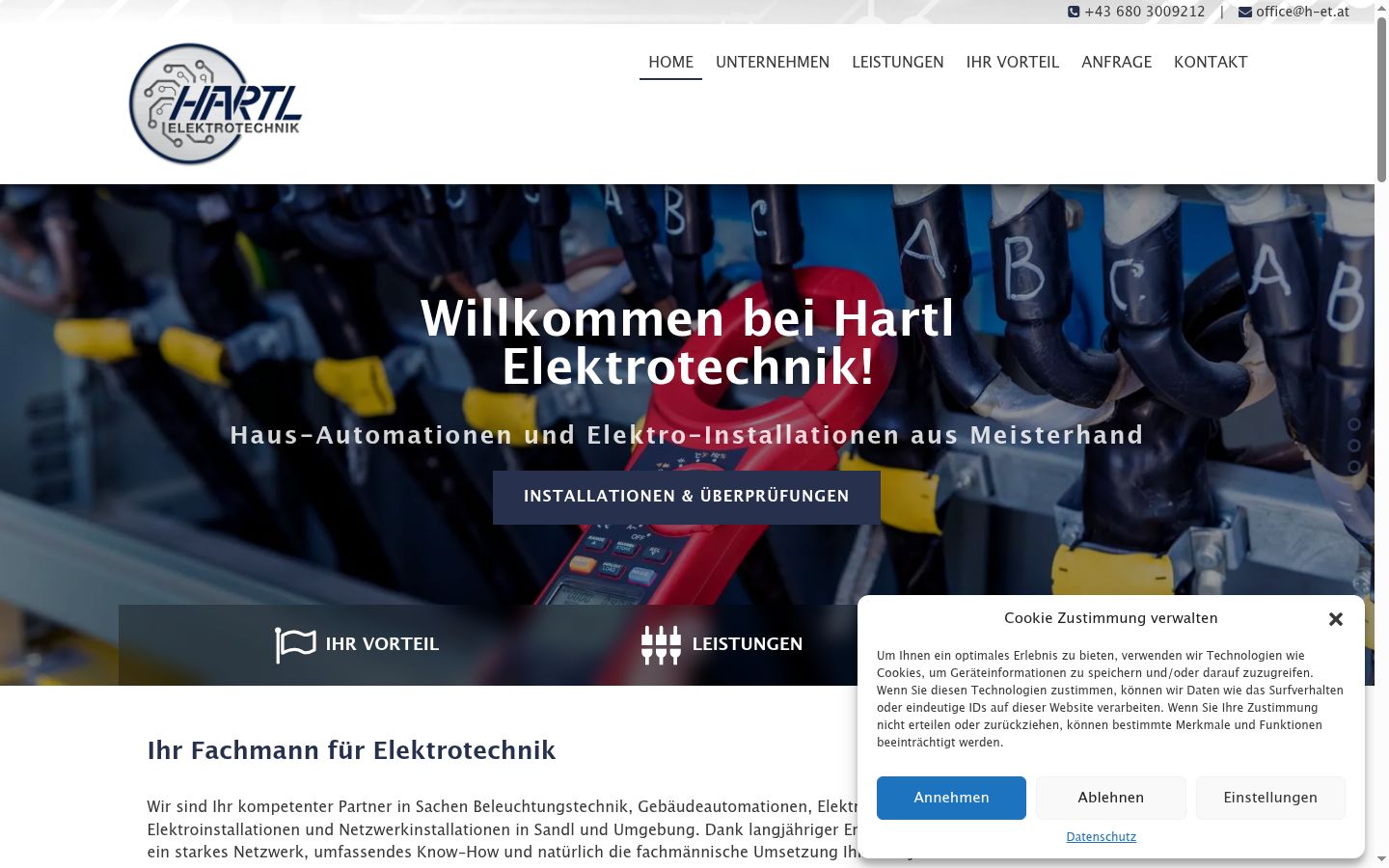 Screenshot del banner di consenso mostrato prima di qualsiasi interazione