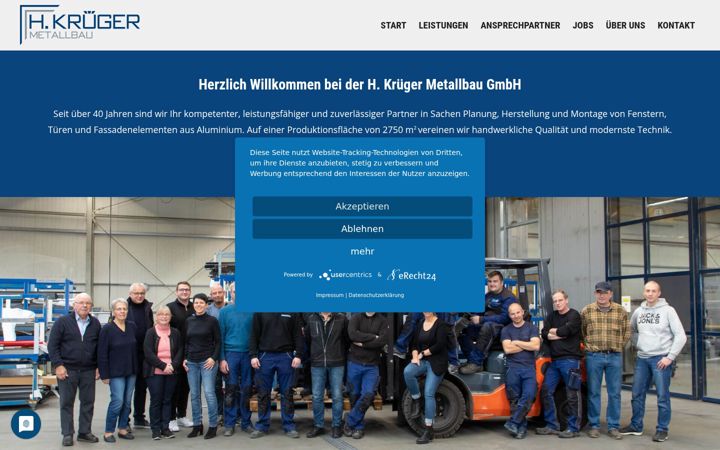 Screenshot of h-krueger-metallbau.de