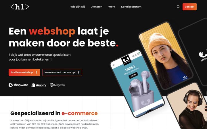 Posnetek zaslona h1.nl