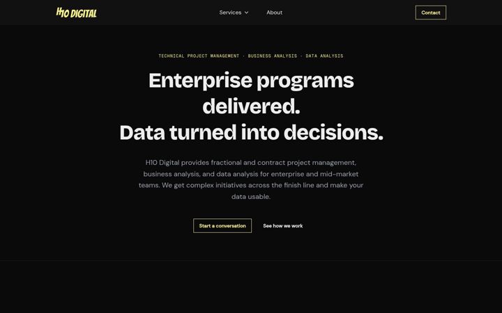 Screenshot of h10digital.com