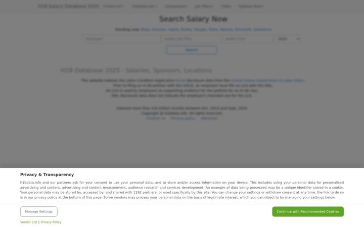 Screenshot of h1bdata.info