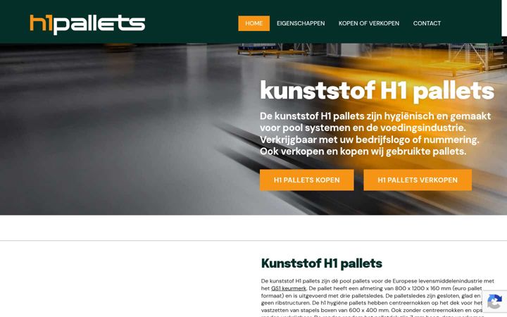 Screenshot of h1pallets.nl