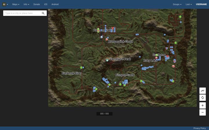 Screenshot of h1z1map.net