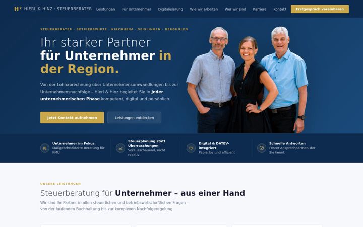 Screenshot of h2-steuerberater.de