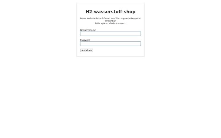 Screenshot of h2-wasserstoff-shop.com