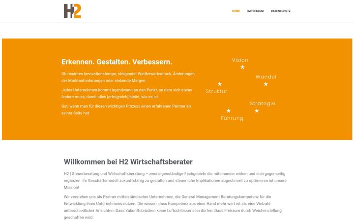 Screenshot of h2-wirtschaftsberater.de