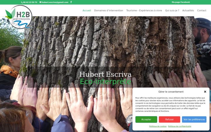 Screenshot of h2b-eco-interprete.com