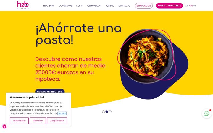 Screenshot of h2bhipotecas.com