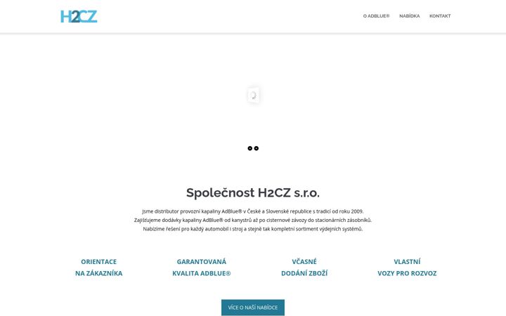 Screenshot of h2cz.cz