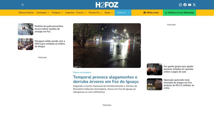 Screenshot of h2foz.com.br
