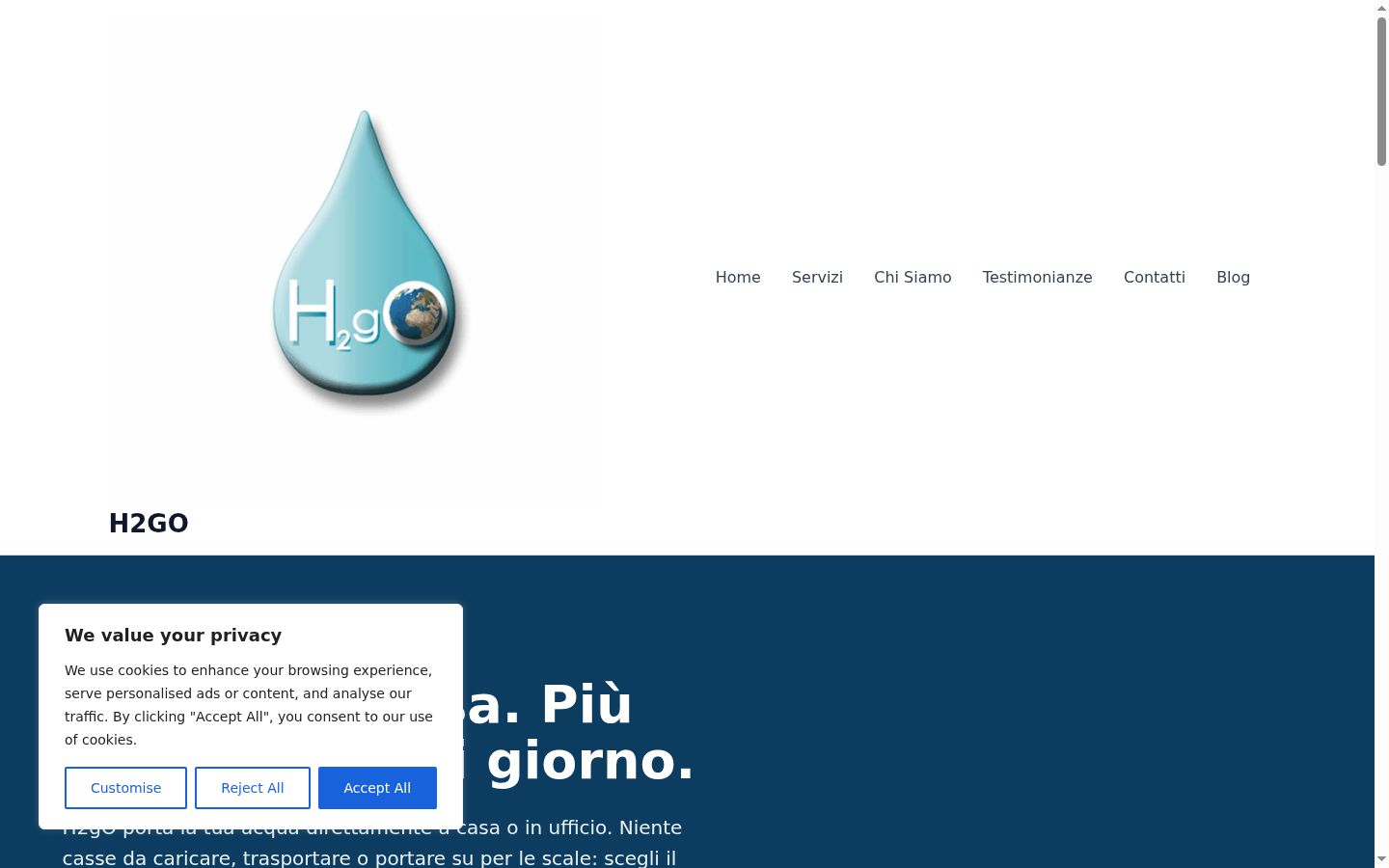 Captura de ecrã do banner de consentimento apresentado antes de qualquer interação