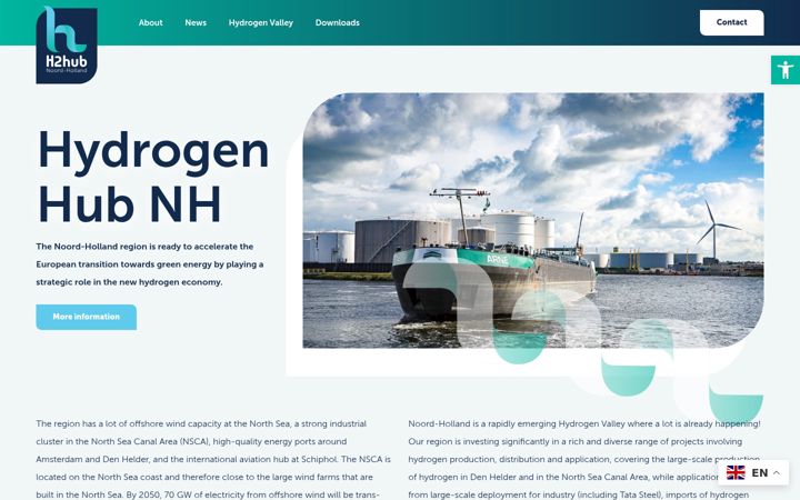 Screenshot of h2hub-nh.nl