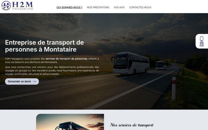 Screenshot of h2mvoyageurs.fr