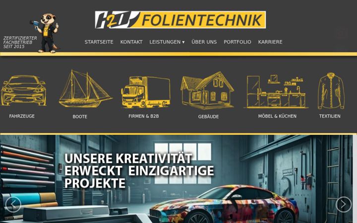 Screenshot of h2o-folientechnik.de