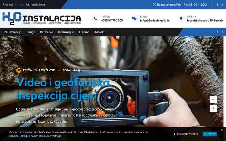 Screenshot of h2o-instalacija.hr