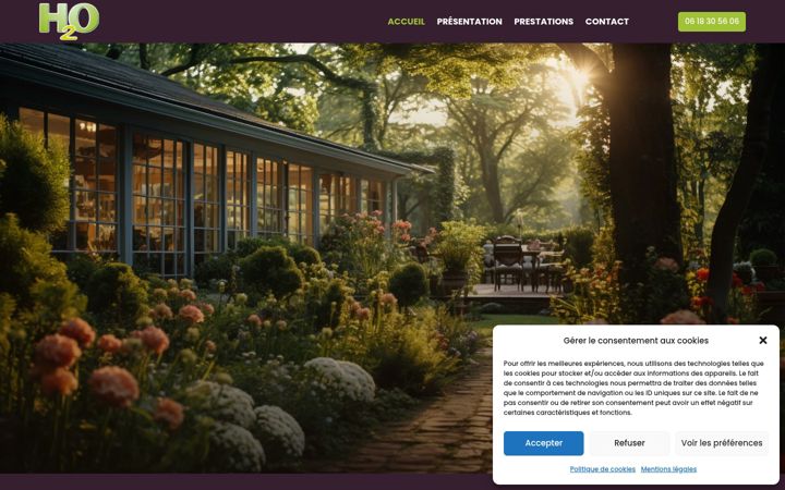 Screenshot of h2o-paysages.fr
