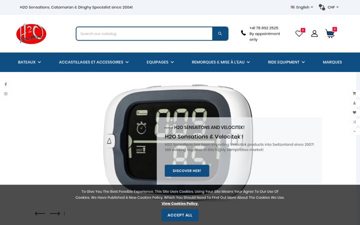 Screenshot of h2o-sensations.com