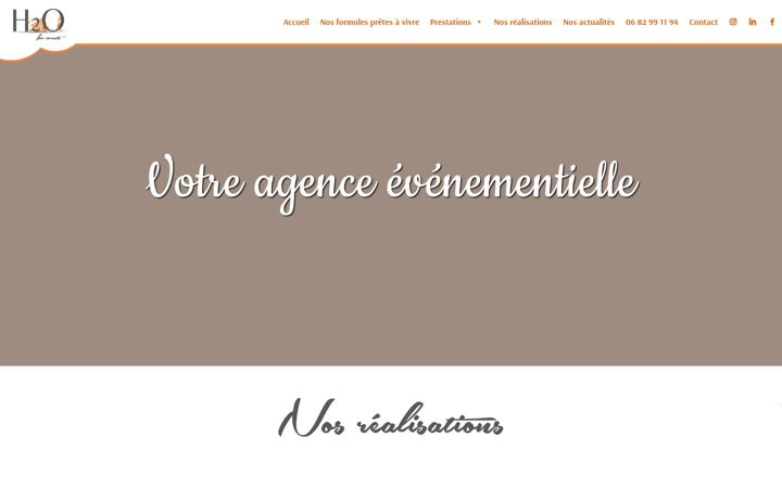 Screenshot of h2oforevents.fr